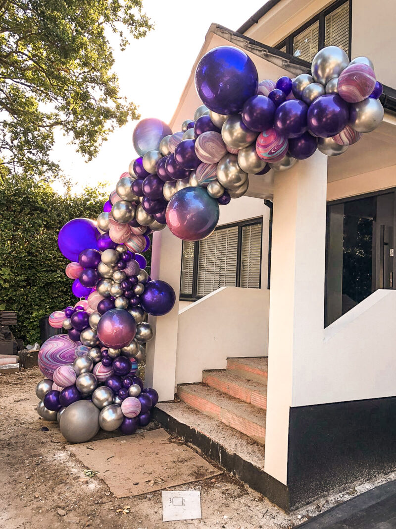 Purple Balloon Arch Delivered