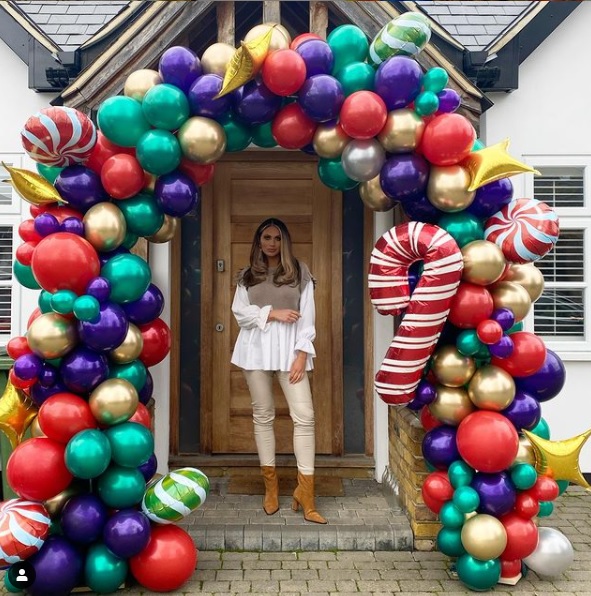 Amy Childs Christmas Balloon Arch