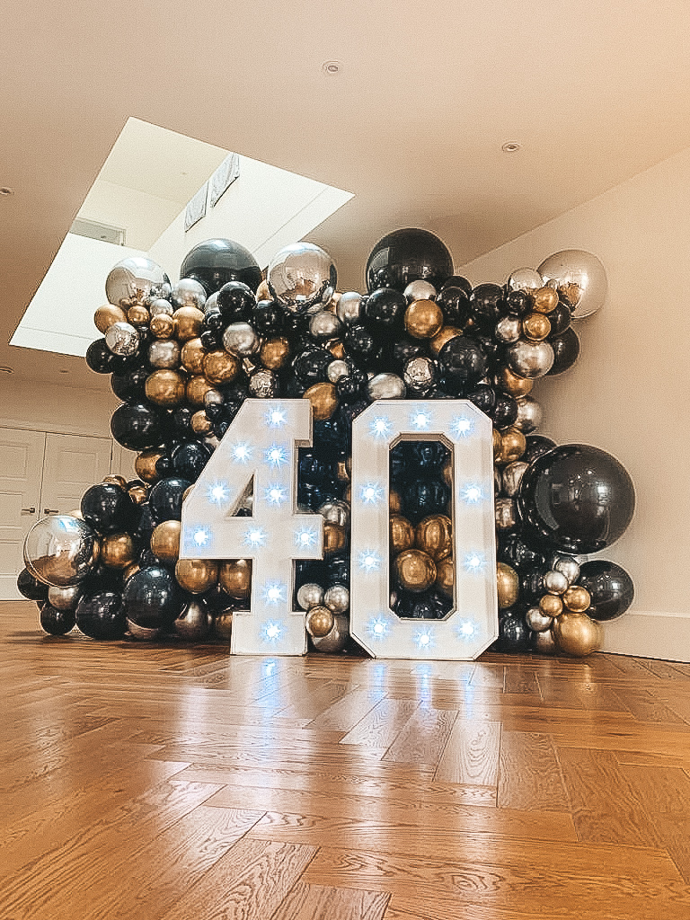 40th Birthday Balloon Wall London