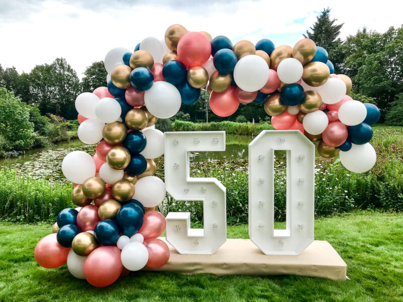 50th Birthday Balloon Arch