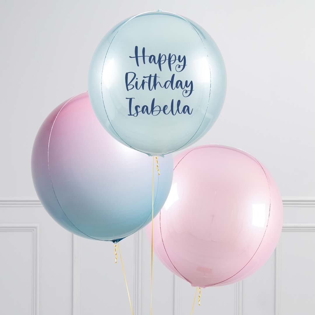 Pastel Birthday Balloons Delivered