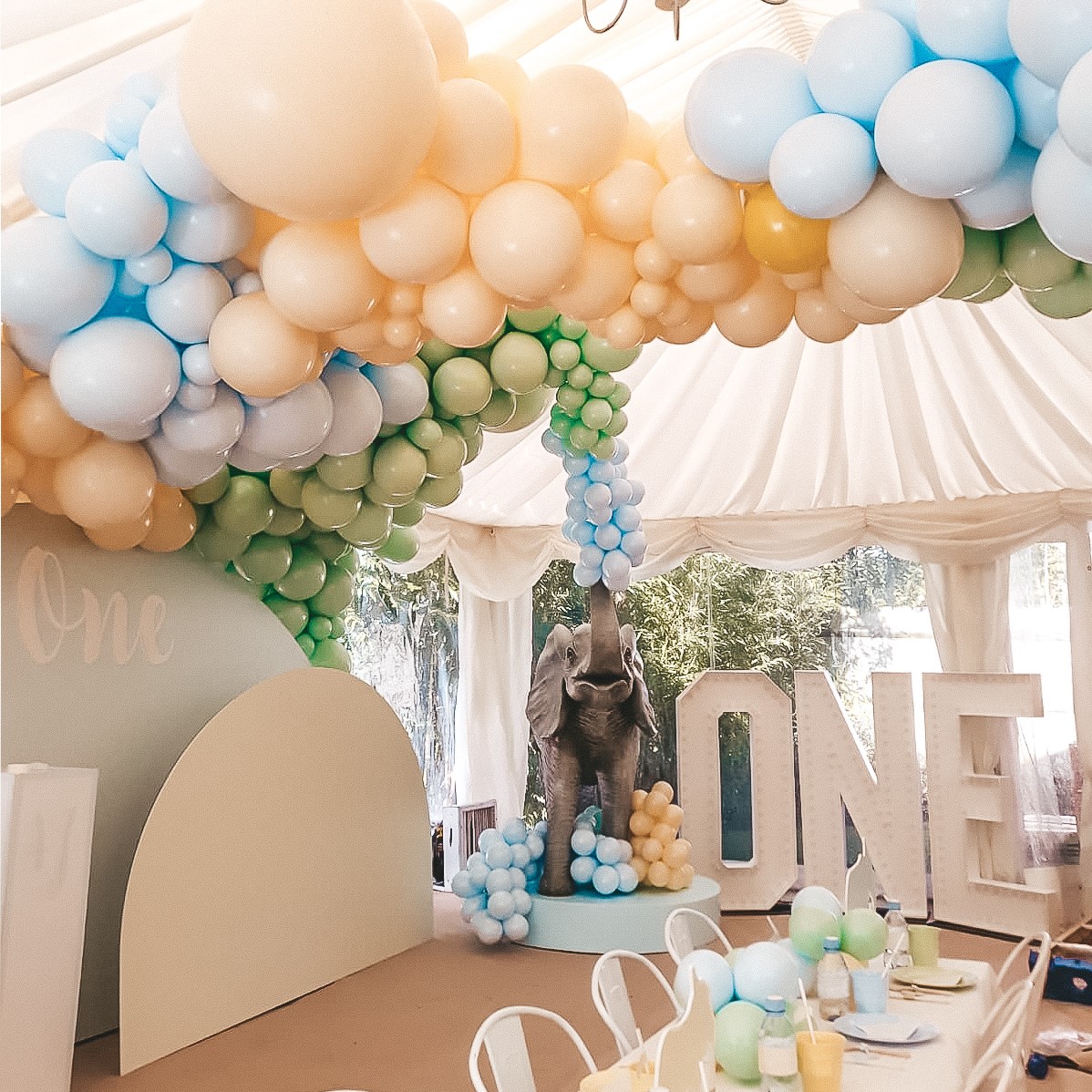 Pastel Baby Shower Balloons