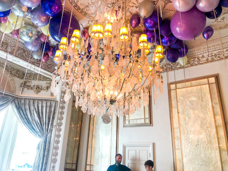 Annabel's Silver Room Purple Ceiling (2)