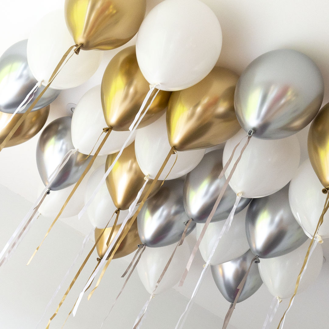 Stylish Metallic Helium Ceiling Balloons Delivered (1)